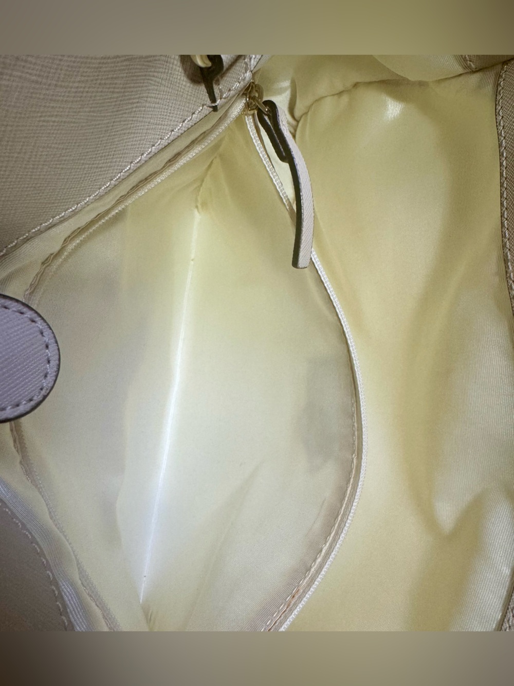 Kate Spade Light Beige Laser-Cut Maryanne Shoulder Bag with Tassel - Picture 10 of 14